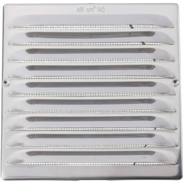 Wallair Ventilationsgaller Rostfritt stål Håldiameter: 12.5 cm