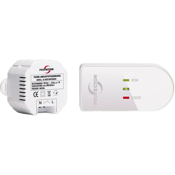 Protector Trådlös frånluftkontroll AS 6020.3 1000 W Vit, Brun