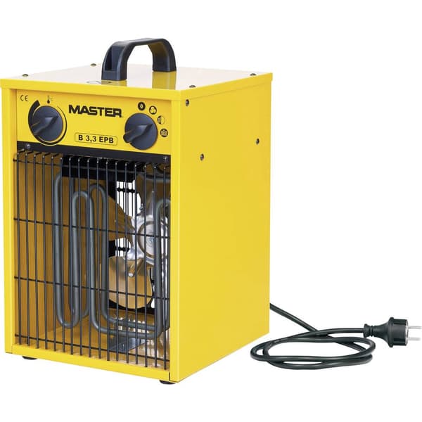 Master Klimatechnik B-3IT Byggfläkt 1650 W, 3300 W Gul, Svart
