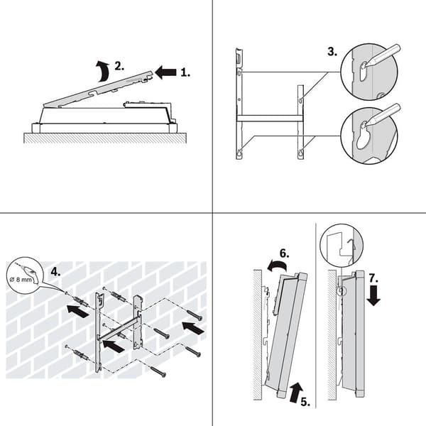 Bosch Home Comfort HC-4000-15 Konvektorelement 15 m² 1500 W Vit