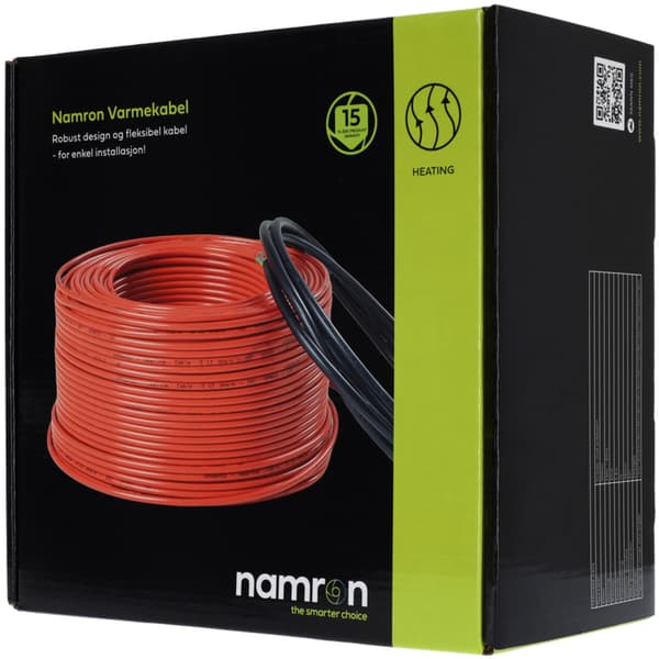 Namron varmekabel 1400W Ø5 mm, 20 W/m - 70m