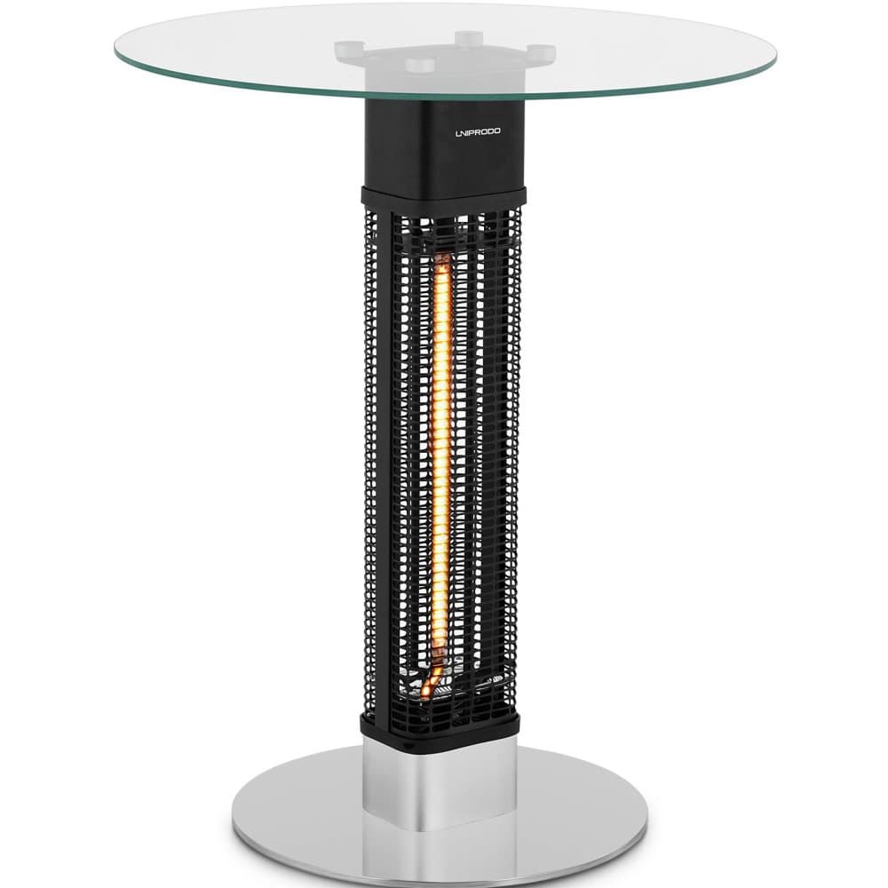 Uniprodo Bord med infravärme - Infraröd - Ø 60 cm - 1500 W