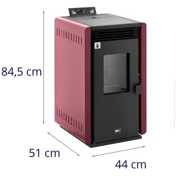 MSW Pelletskamin - 6 kW - För 50–150 m³ - 5 nivåer – Timer