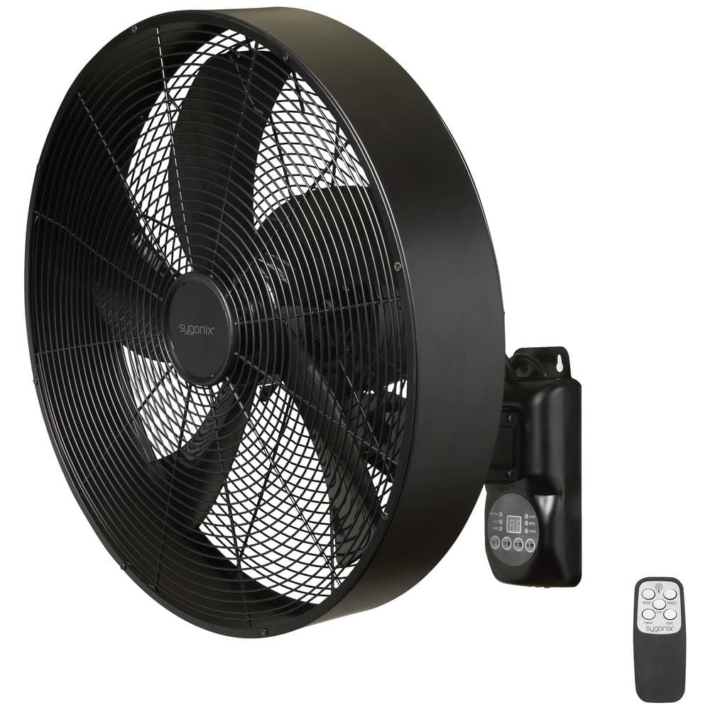 Sygonix Väggventilator 50 W (L x B x H) 450 x 450 x 355 mm Svart (matt)