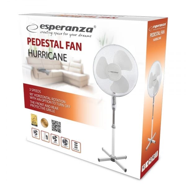 Esperanza EHF001WW husholdningsventilator Hvid