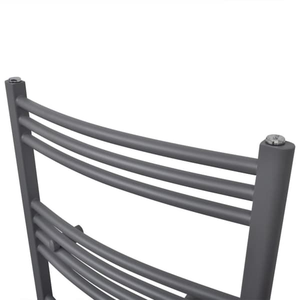håndklæderadiator 480x480 mm centralvarme buet grå