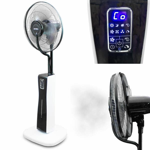 Ventilatorstyret luftfugter 40cm stærk Stående ventilator