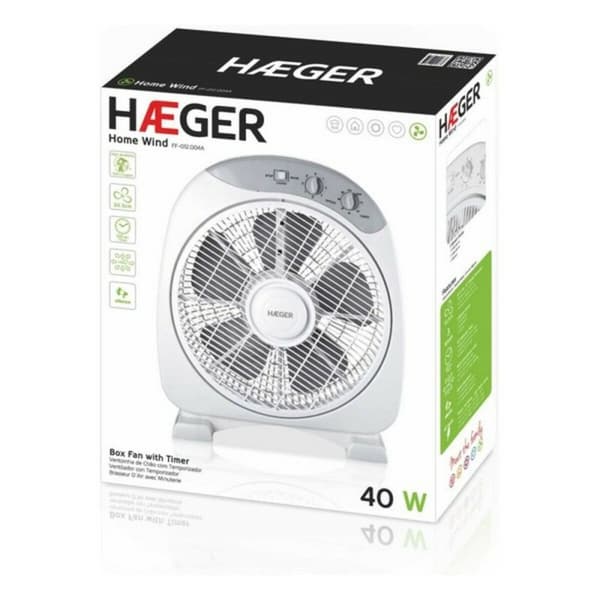 Golvfläkt Haeger Vit 40 W - Effektiv och snygg fläkt för svalka i sommarvärmen. Perfekt för hemmet eller kontoret.