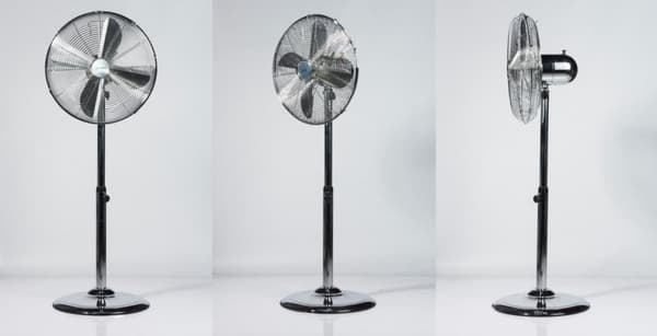 GULVVENTILATOR 40cm KROM