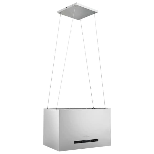 hængende ø-emhætte med touchsensor LCD 55 cm rustfrit stål