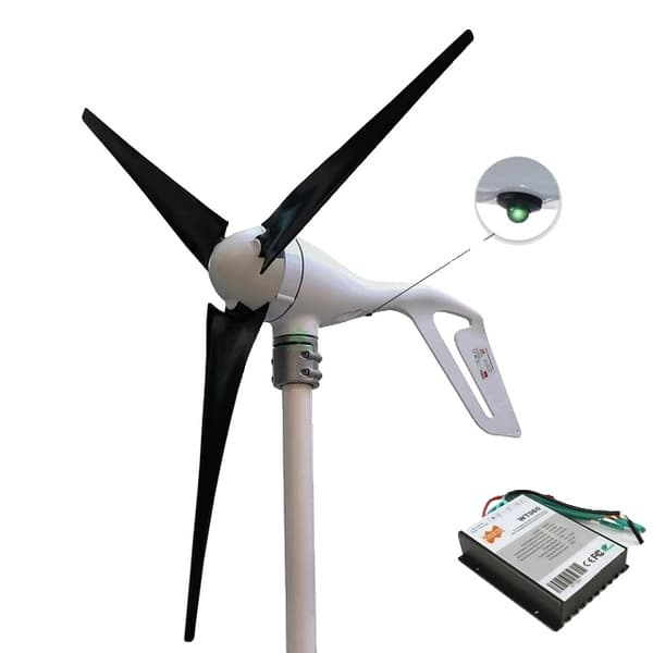 Vindmølle Generator Kit, 400W Effektudgang, PWM Controller, 24V, 6 hvide blade, 400W