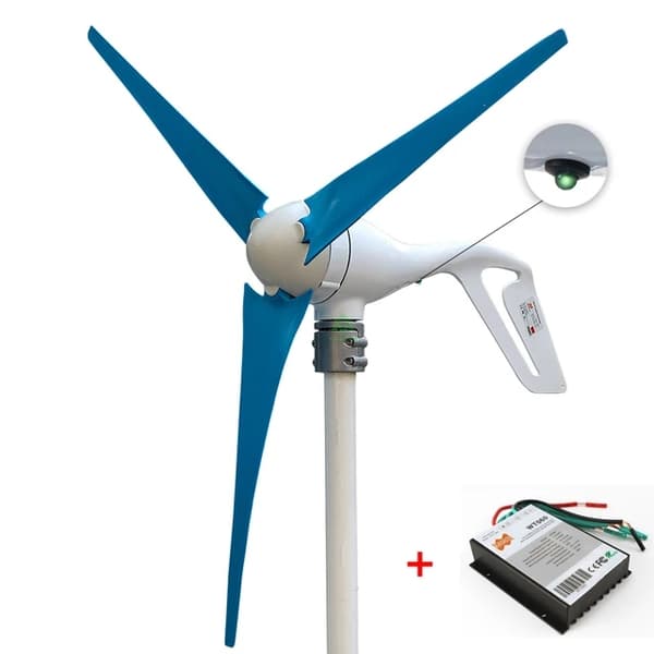 Vindmølle Generator Kit, 400W Effektudgang, PWM Controller, 24V, 6 hvide blade, 400W