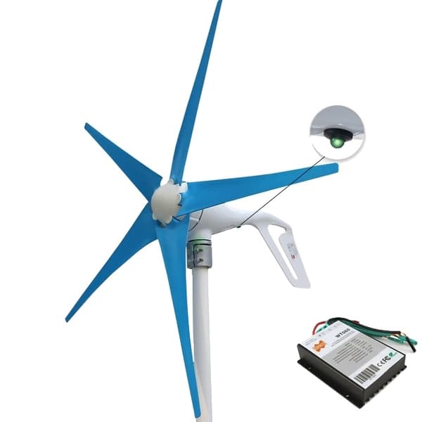 Vindmølle Generator Kit, 400W Effektudgang, PWM Controller, 24V, 6 hvide blade, 400W