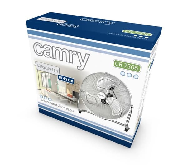 Camry CR 7306 husholdningsventilator Sølv, Rustfrit stål