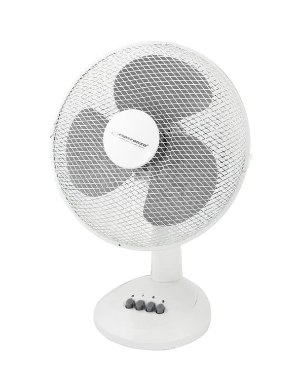 Esperanza EHF003WE, 12" pöytätuuletin, valkoinen ja harmaa