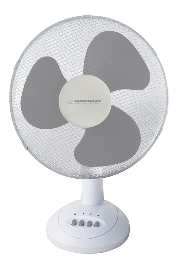 Esperanza EHF003WE, 12" pöytätuuletin, valkoinen ja harmaa