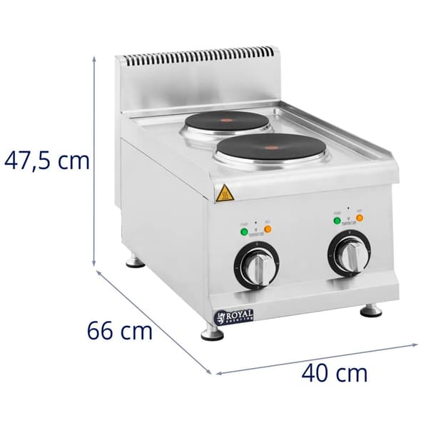 Royal Catering - Elspis - 4,6 kW - 2 plattor - Bänkmodell