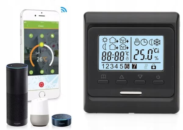 WIFI RUMSTERMOSTAT DIGITAL LCD STYRNING 16A