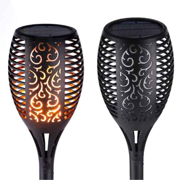 LED solar havelampe, flammelygte
