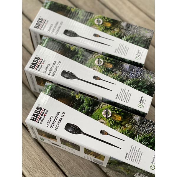 LED solar havelampe, flammelygte