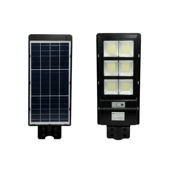 Solcellegadelampe med bevægelsessensor og fjernbetjening, 160 W, 440 LED'er