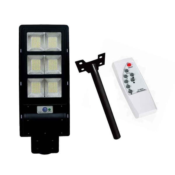 Solcellegadelampe med bevægelsessensor og fjernbetjening, 160 W, 440 LED'er