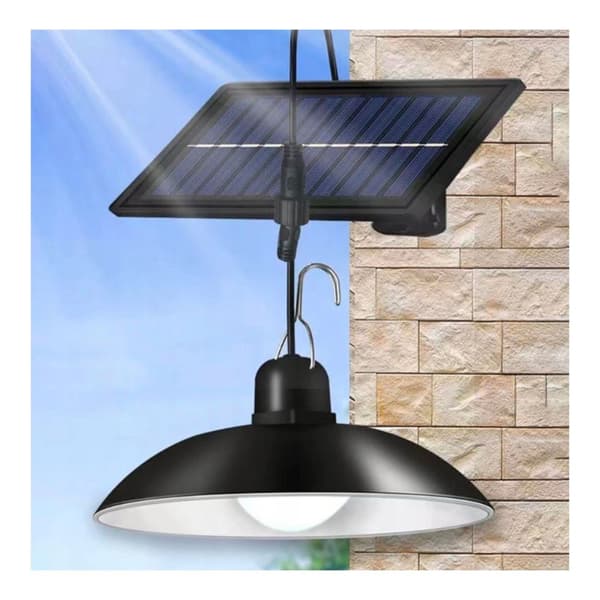 Solar katuvalaisin kaukosäätimellä, kattokruunu, pyöreä