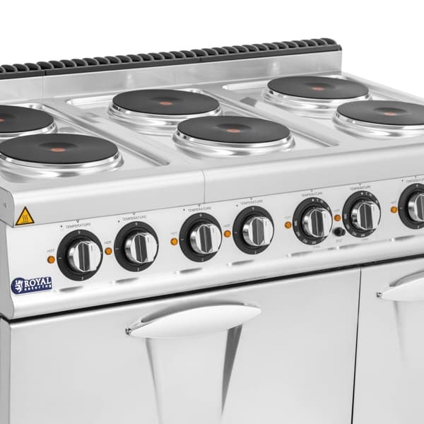 Royal Catering - Elektrisk spis med ugn - 19,1 kW - 6 plattor - 120 x 73 cm - Pro 730-serien