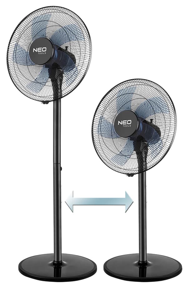 Gulvventilator 50W, diameter 40 cm, 3 hastigheder, svingning