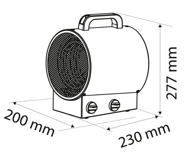 2 kW teollisuussähkölämmitin