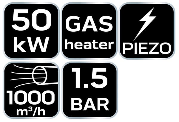 Gasvarmer 50kW