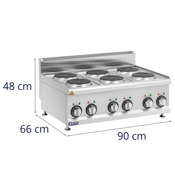 Royal Catering - Elspis - 12 kW - 6 plattor - 90 x 65 cm - Pro 650-serien