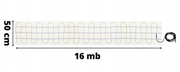 Lämmitysmatto laattojen alla MA-160W/m² 8m²
