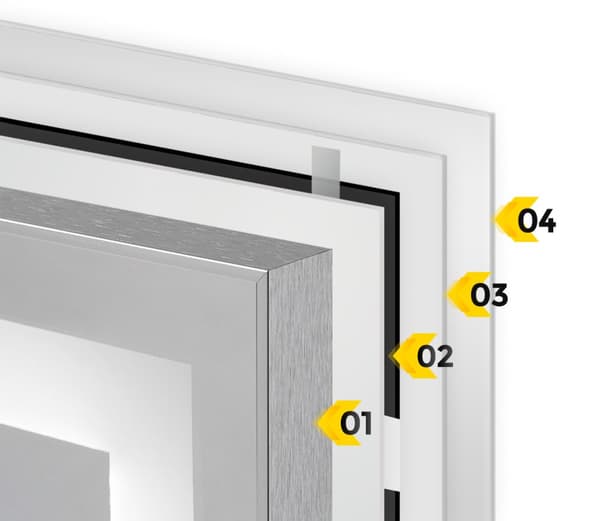 Musta hopea infrapunakalvo sz. 50cm 160W/m² - 1mb