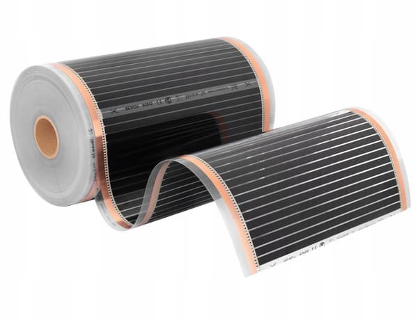 Musta hopea infrapunakalvo sz. 50cm 160W/m² - 1mb