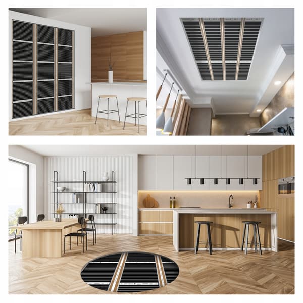 Svart Silver Infraröd Folie sz. 100 cm 160W/m² 1mb