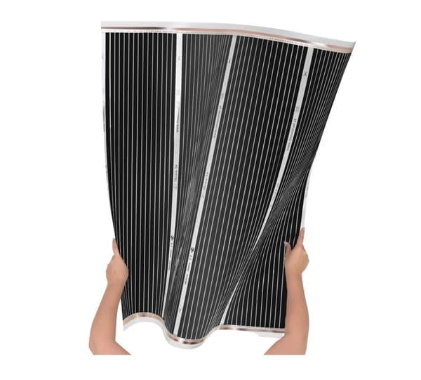 Svart Silver Infraröd Folie sz. 100 cm 160W/m² 1mb