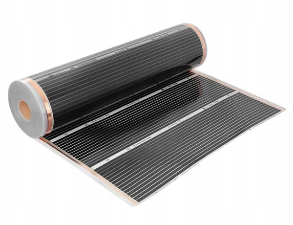 Svart Silver Infraröd Folie sz. 100 cm 160W/m² 1mb