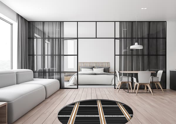 Svart Silver Infraröd Folie sz. 100 cm 160W/m² 1mb