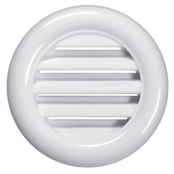 Valkoinen tuuletusritilä 40 mm aukolle