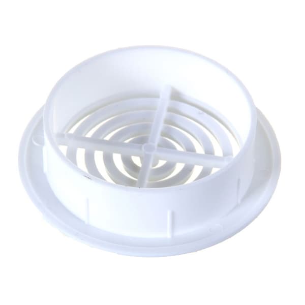 Hvid ventilationsrist til 45 mm åbning, 2 stk.