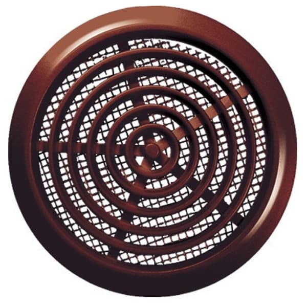 Brun ventilationsgitter til 80 mm åbning