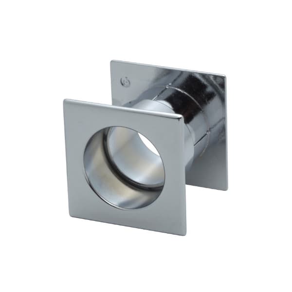 TW01 Ventilationsmuffe, firkantet, blank krom