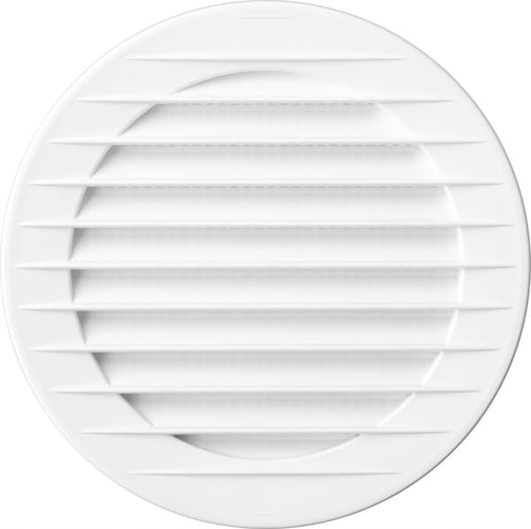 Rund ventilationsrist med net Hvid FI 100