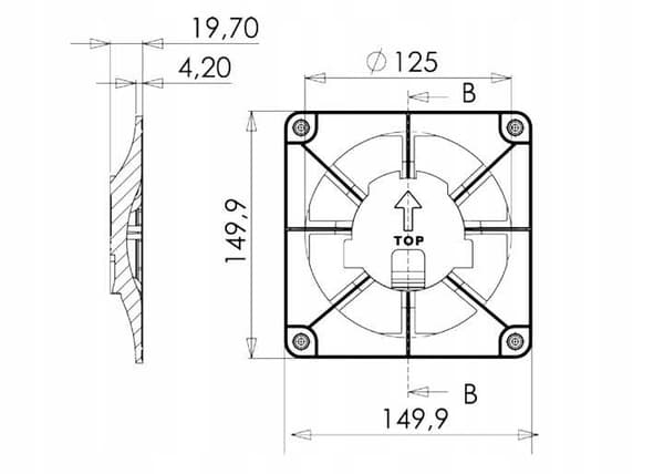 airRoxy 02-300 ventilationsgitter til dRim-paneler