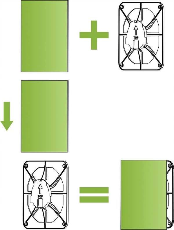 airRoxy 02-300 ventilationsgitter til dRim-paneler