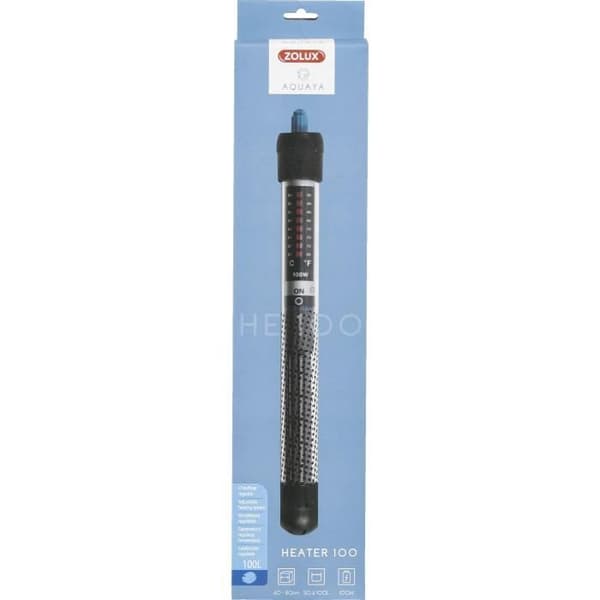 Akvariumvärmare - Zolux - Värmare 100 - 100 W - Längd 27 cm - Svart