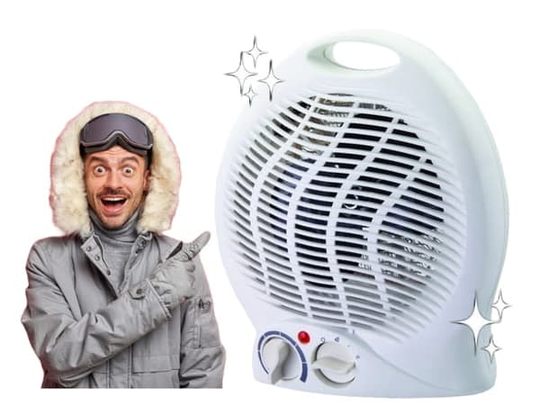 Elektrisk värmefläkt 2000W vit