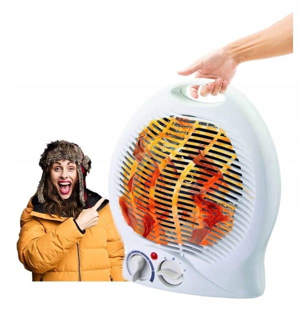 Elektrisk värmefläkt 2000W vit
