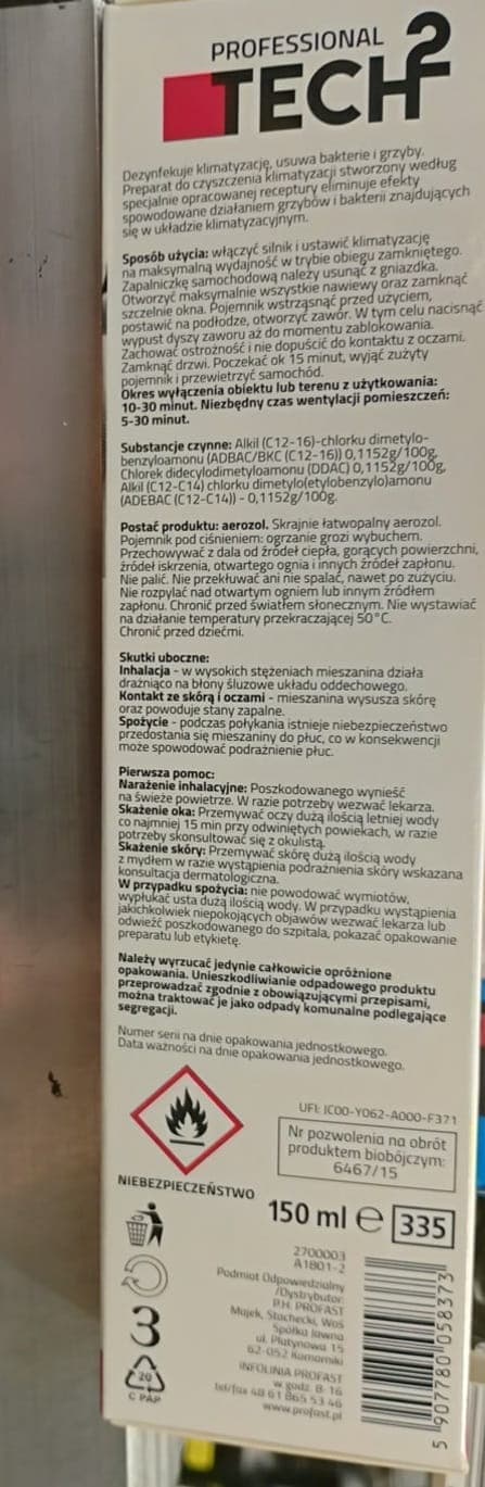 Max Red Fruits TECH2 -ilmastointilaitteen puhdistusaine
